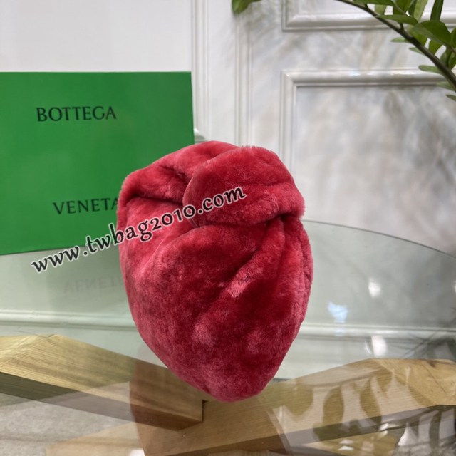 Bottega veneta高端女包 98080天鵝絨 寶緹嘉Jodie經典打結圓形hobo包 BV天鵝絨皮毛新款女包  gxz1390